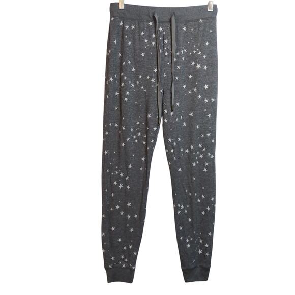 J. Crew Pants - J.Crew Gray Cozy Jogger Pants in Star Print with Drawstring Loungewear Sz XXS